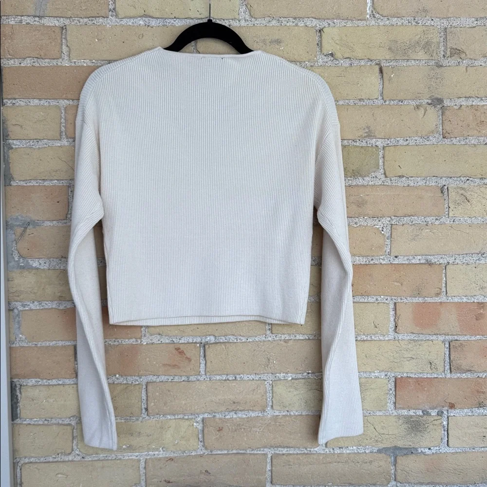 Dynamite Cream Ribbed Knit Top - Picture 4 of 4